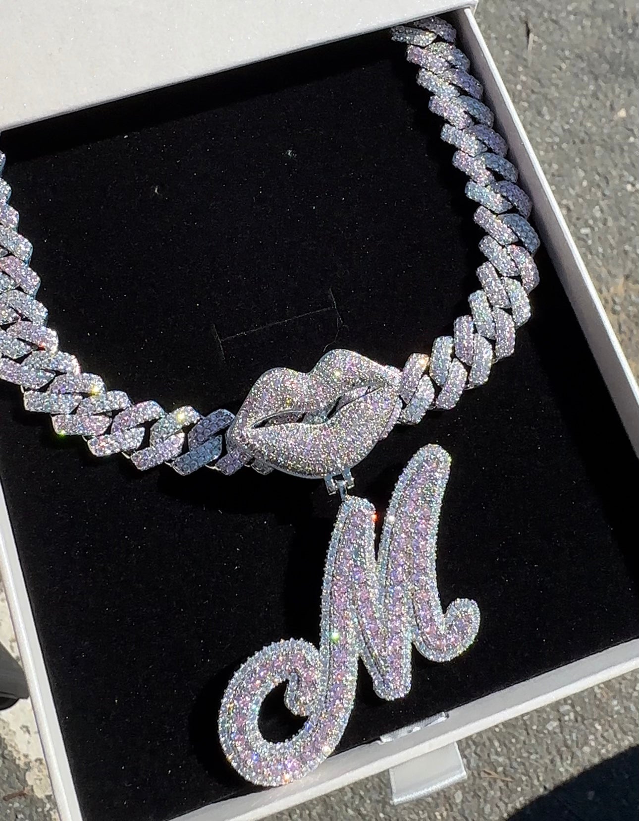 Cursive Lip Initial CharmBox