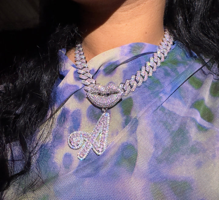 Cursive Lip Initial CharmBox