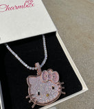 Iced Out Kitty Pendant (Ships Same Day)