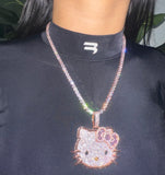 Iced Out Kitty Pendant (Ships Same Day)